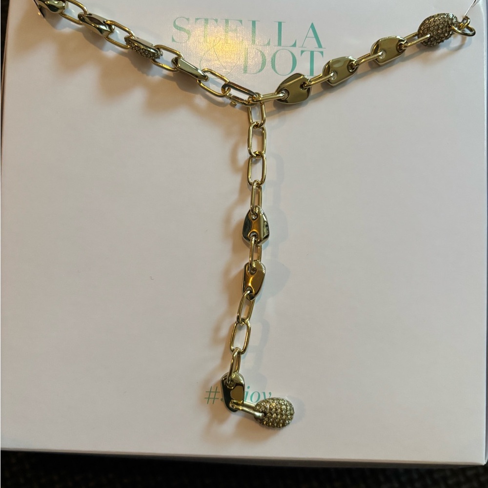 Stella & Dot Gold Y-Shaped Necklace